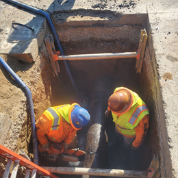 dry and wet utilities water sewer storm drain mains